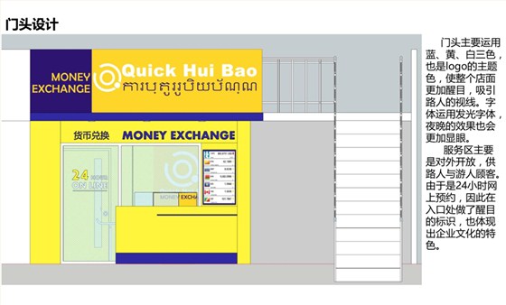 货币兑换连锁店门头设计